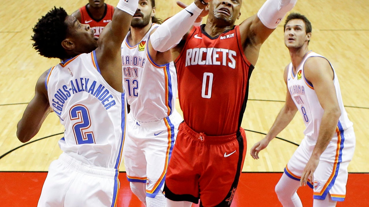 Westbrook scores 21 as Rockets beat Thunder 116-112